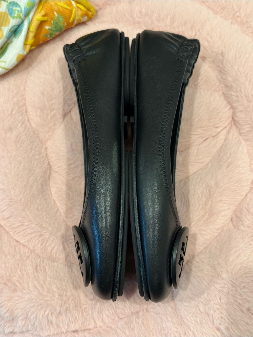 Tory Burch Minnie Travel Black Ballet Flats - Picture 4 of 7